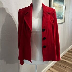 JM Collection Bold Red Blazer